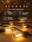 25FT LED Outdoor String Lights with Edison Shatterproof Bulbs, Heavy-Duty and Weatherproof Strand, Commercial Grade Patio Lights, Decorative for Garden or Patio, Black